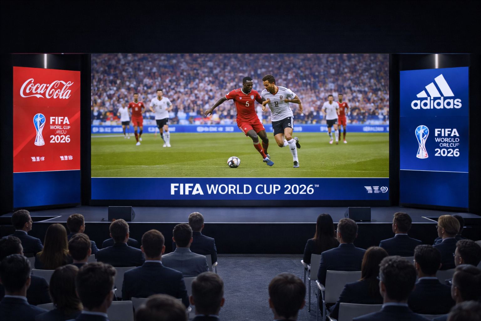 Großes LED-Display beim Public Viewing